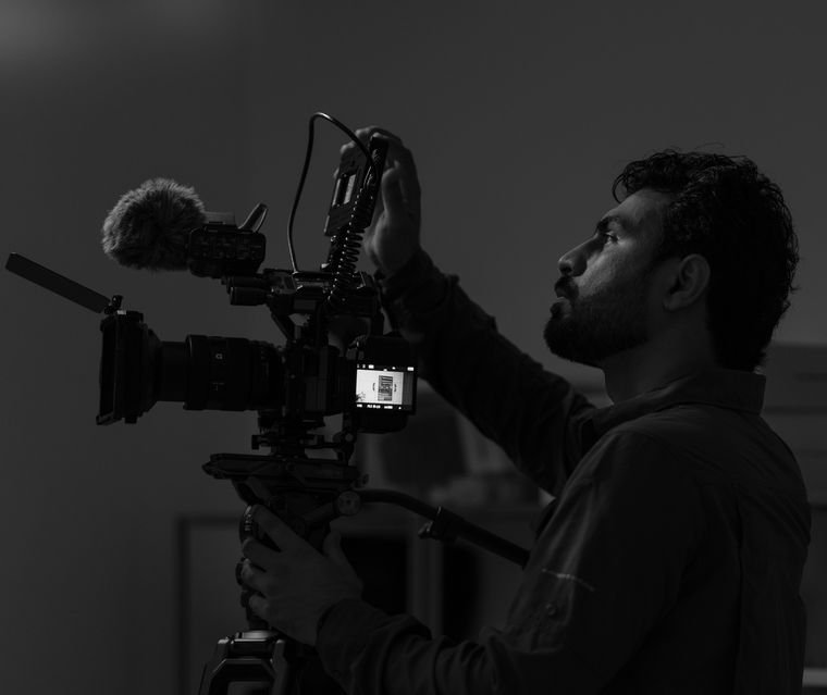 On-location cinematography still.